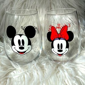 Disney Mickey Mouse & Friends Set of Two Stemless Glasses